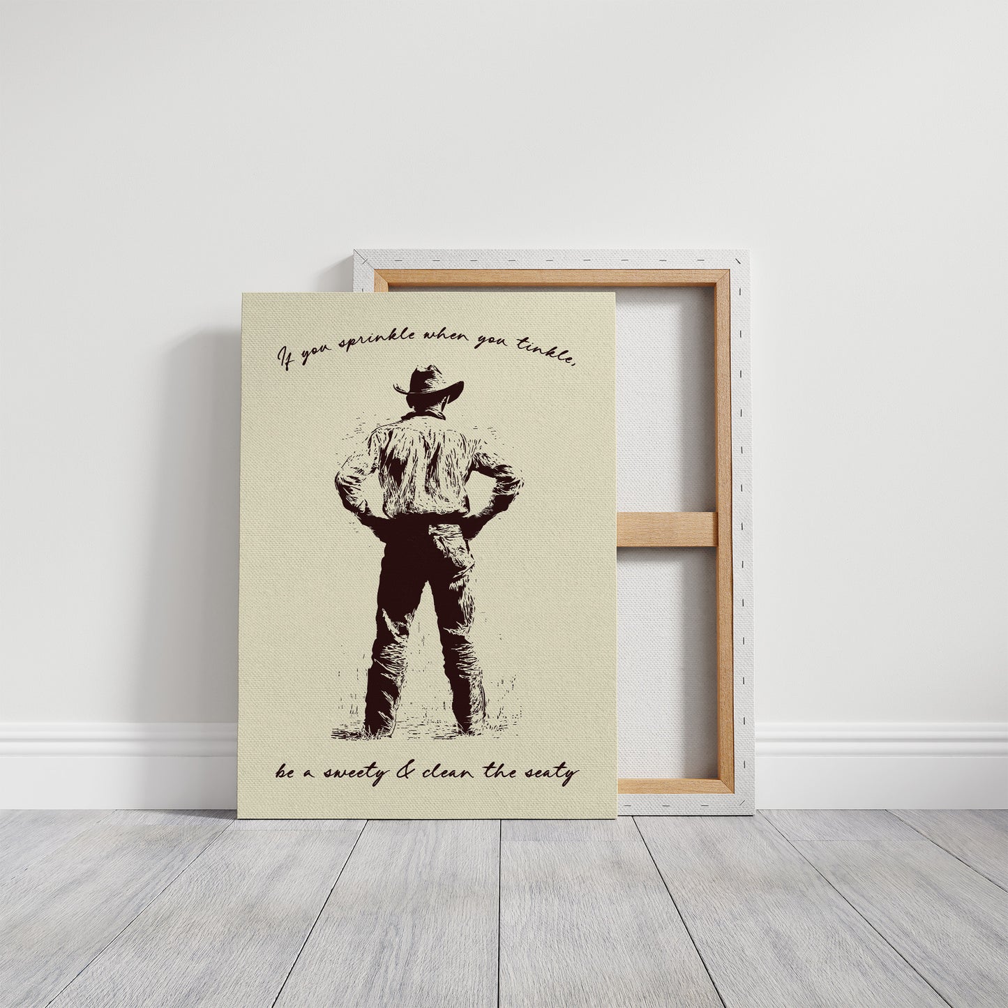 Cowboy Bathroom Reminder