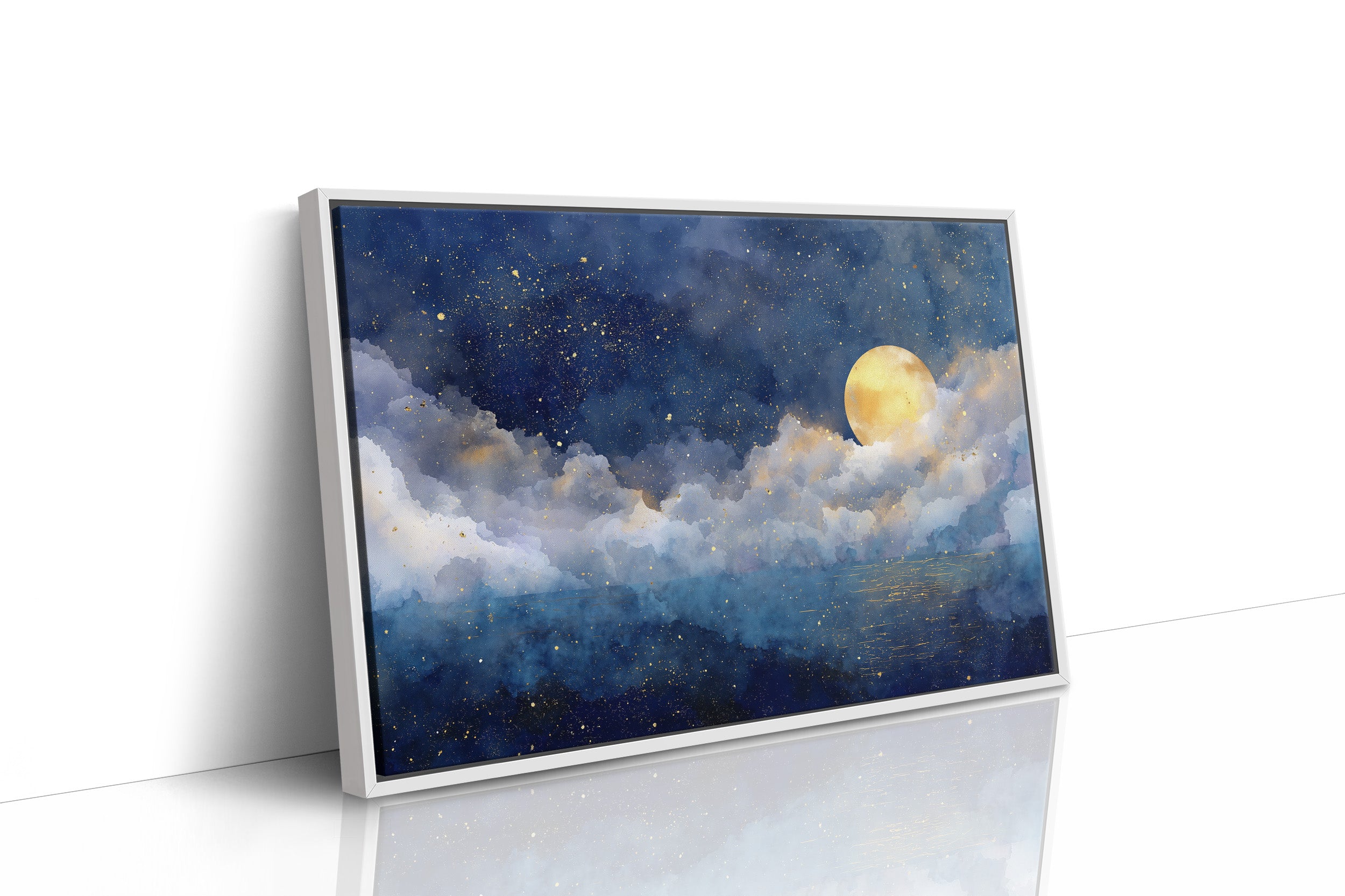 Full Moon Bathes Midnight Waters