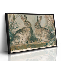 Two Rabbits, One Log