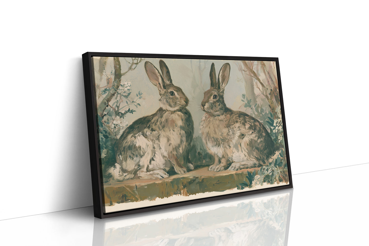 Two Rabbits, One Log