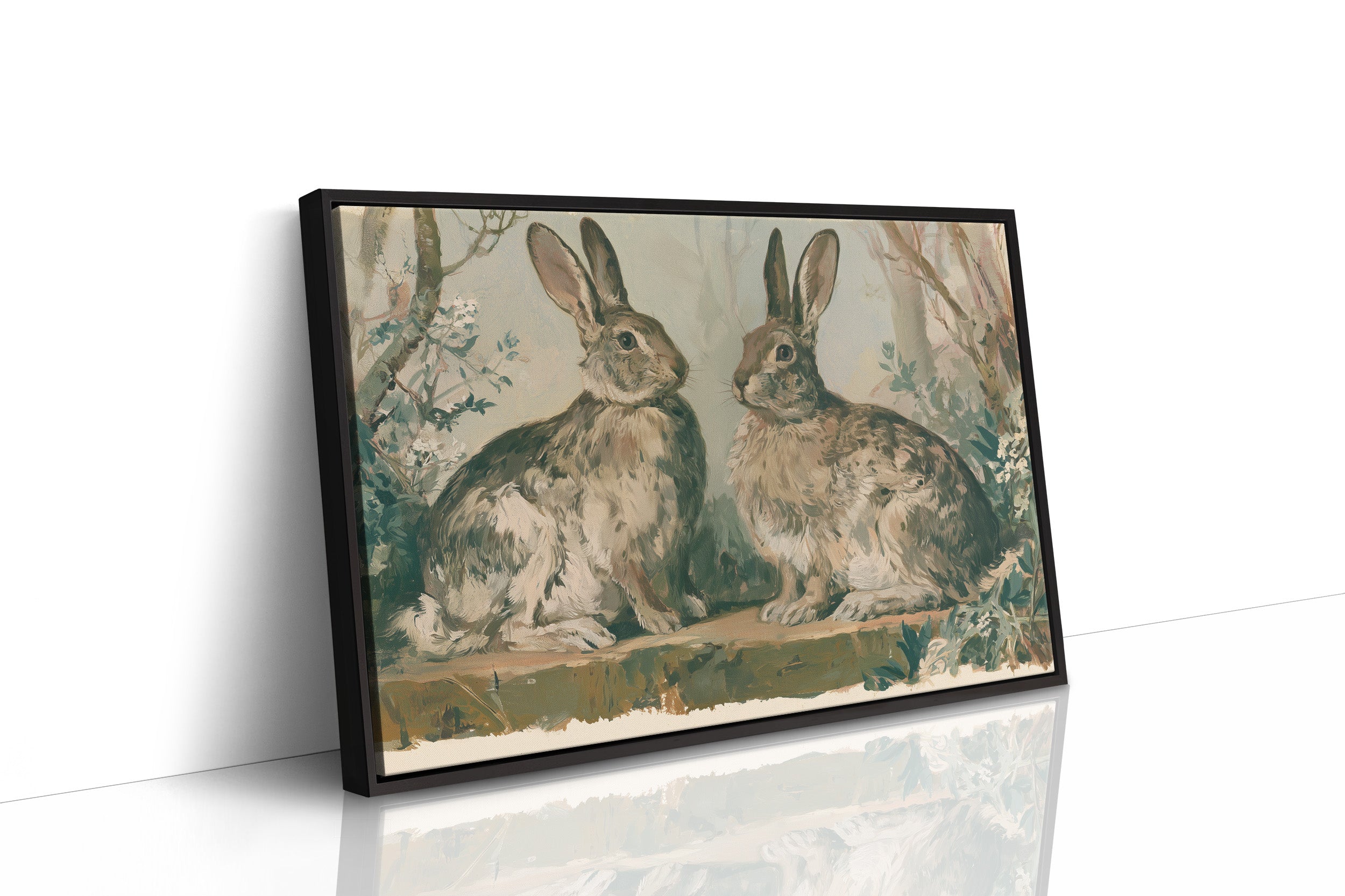 Two Rabbits, One Log
