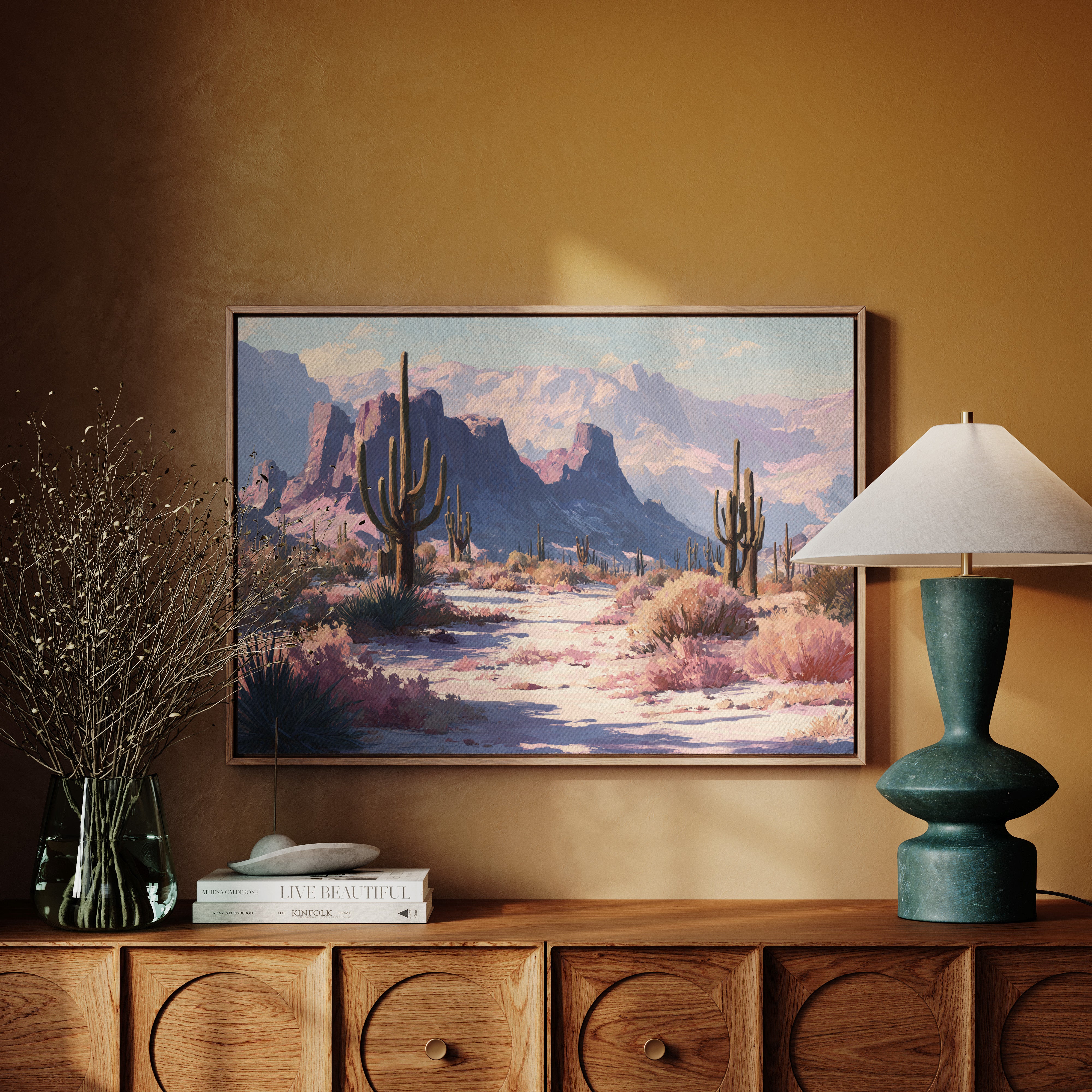 Pink Dawn Greets Saguaro Sentinels