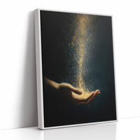 Golden Dust Caught Between Fingertips