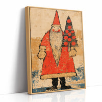 Primitive Santa & Tree