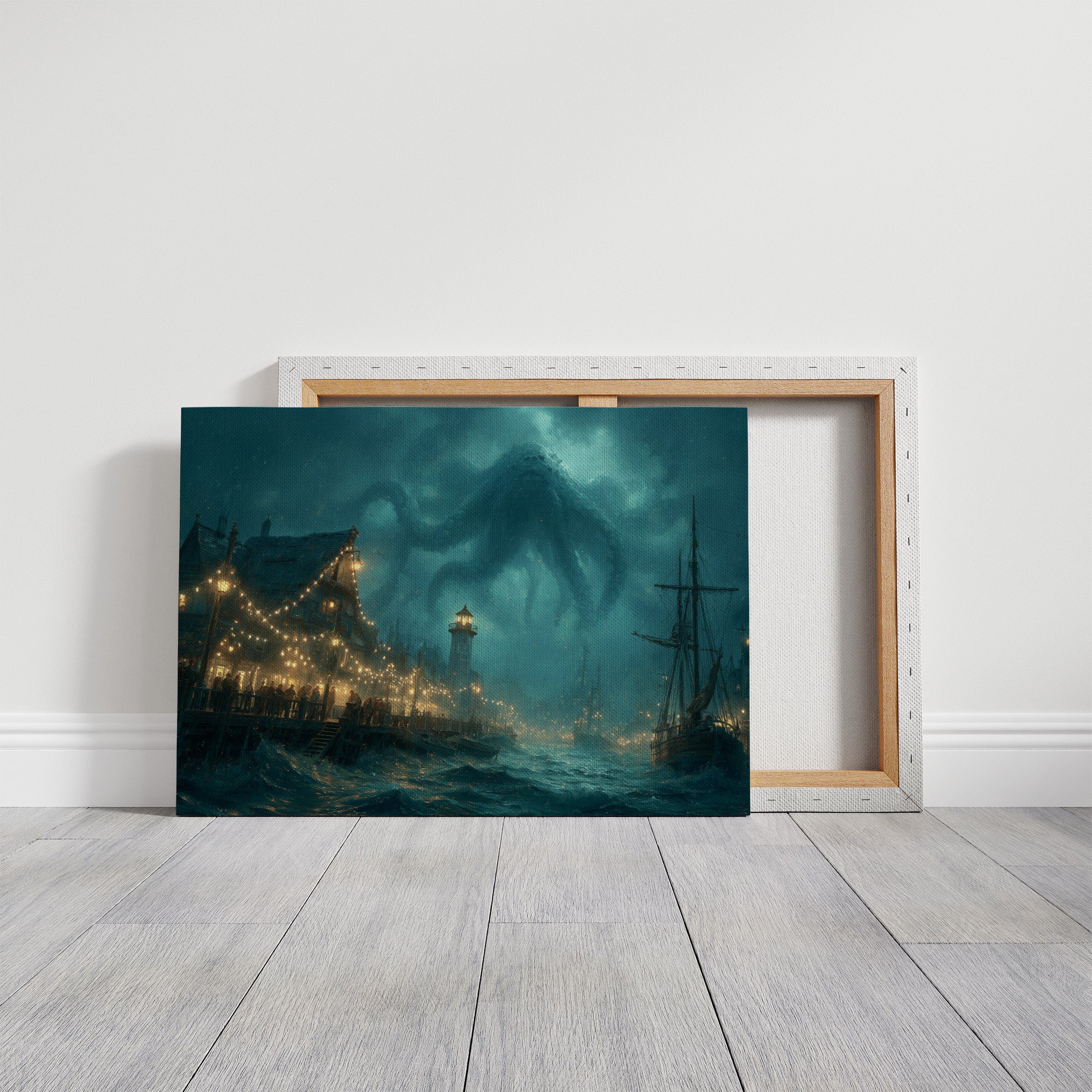 Kraken Looms Over Harbor Town