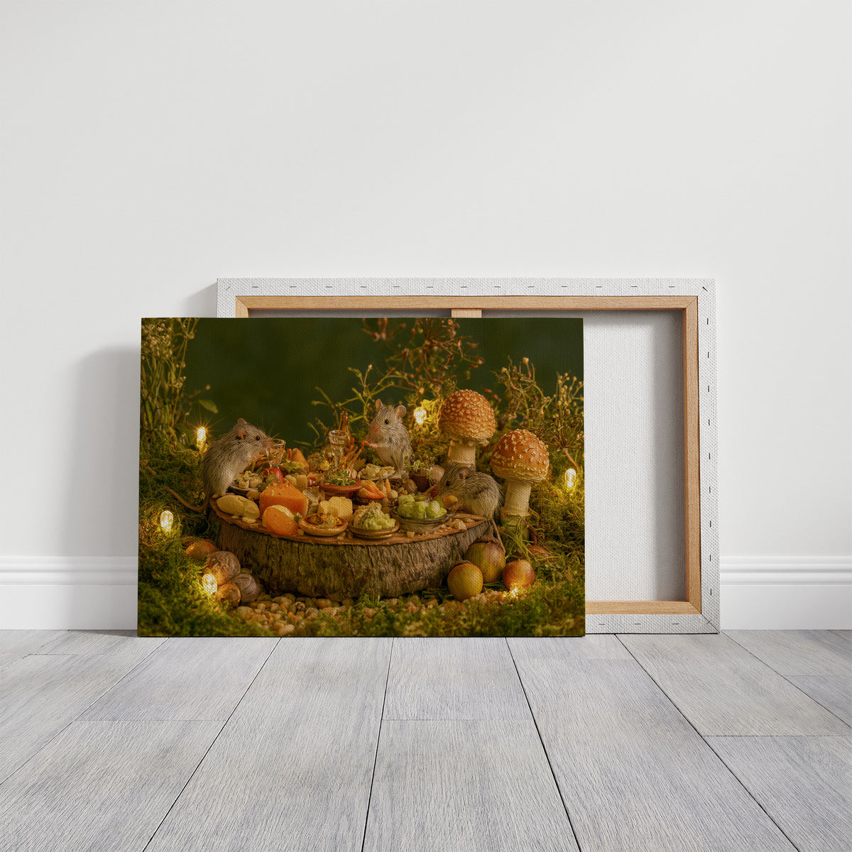 Woodland Mice Feast by Lantern