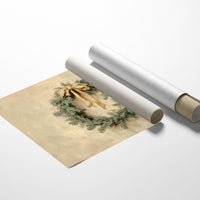 Evergreen Elegance in Warm Cream