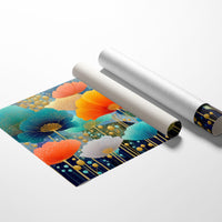 Coral And Turquoise Blooms Glow