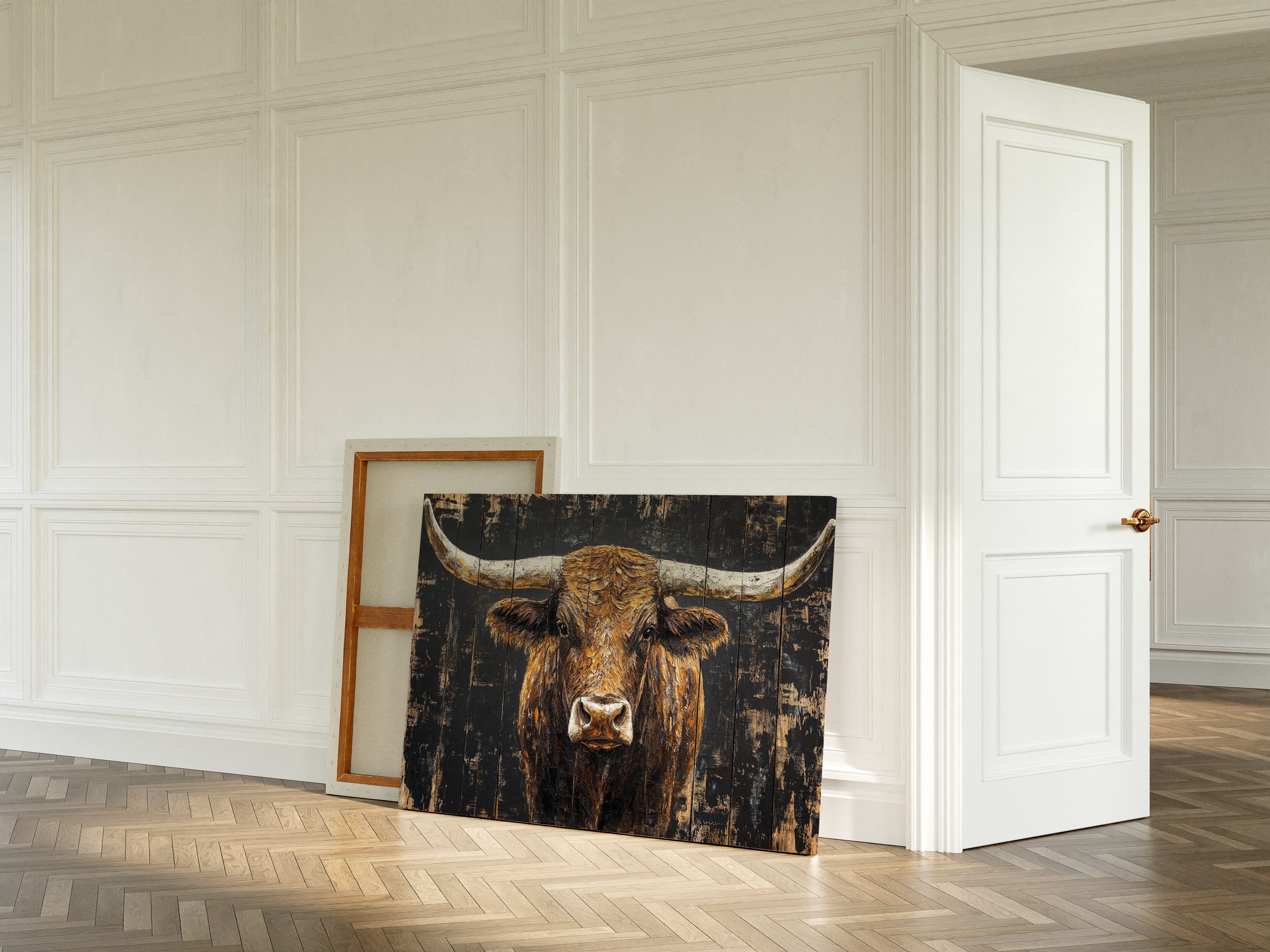 Highland Cattle Wears Autumn's Crown