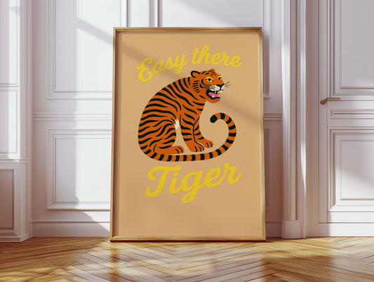 Easy There Tiger Retro Jungle Print