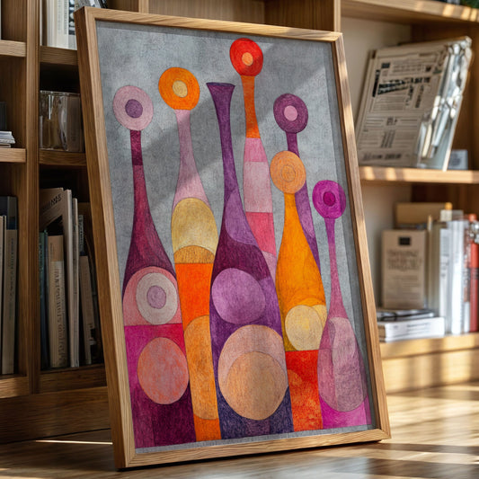 Wine Bottles Dance At Twilight