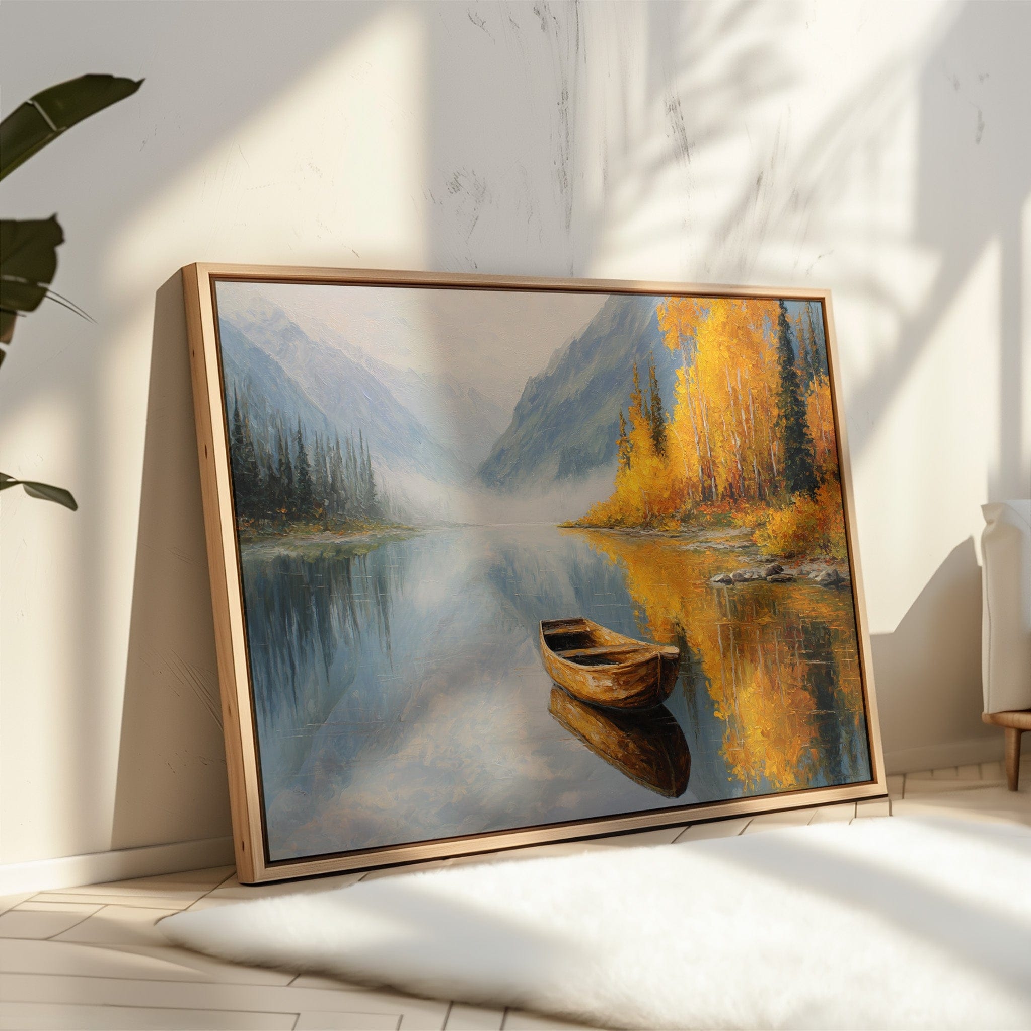 Autumn Canoe Waits For Adventure