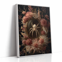 Pale Arachnid Among Blush Blooms