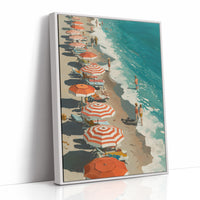 Striped Umbrellas by the Tide
