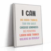 I Can Affirmations Kids Motivation Poster