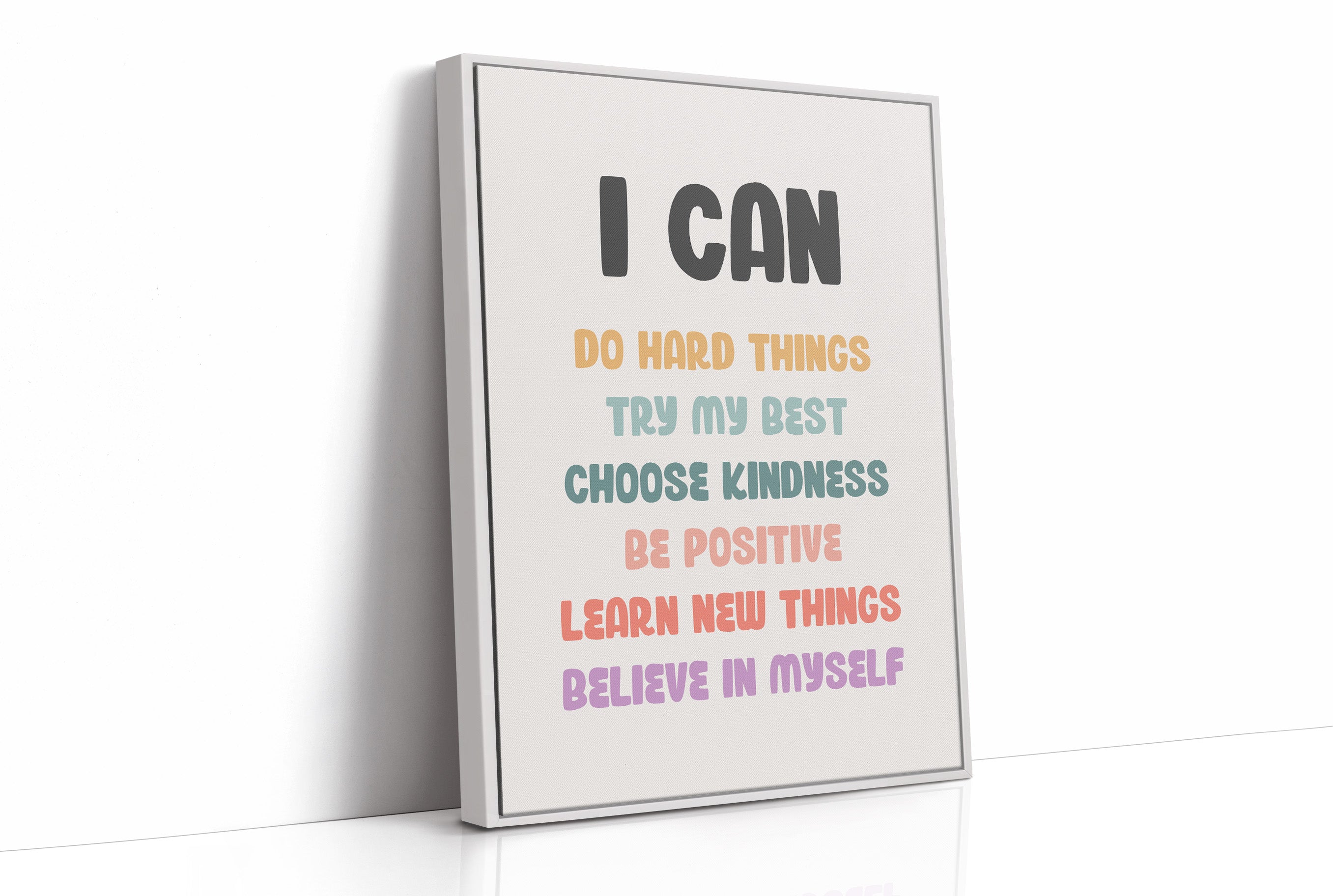 I Can Affirmations Kids Motivation Poster