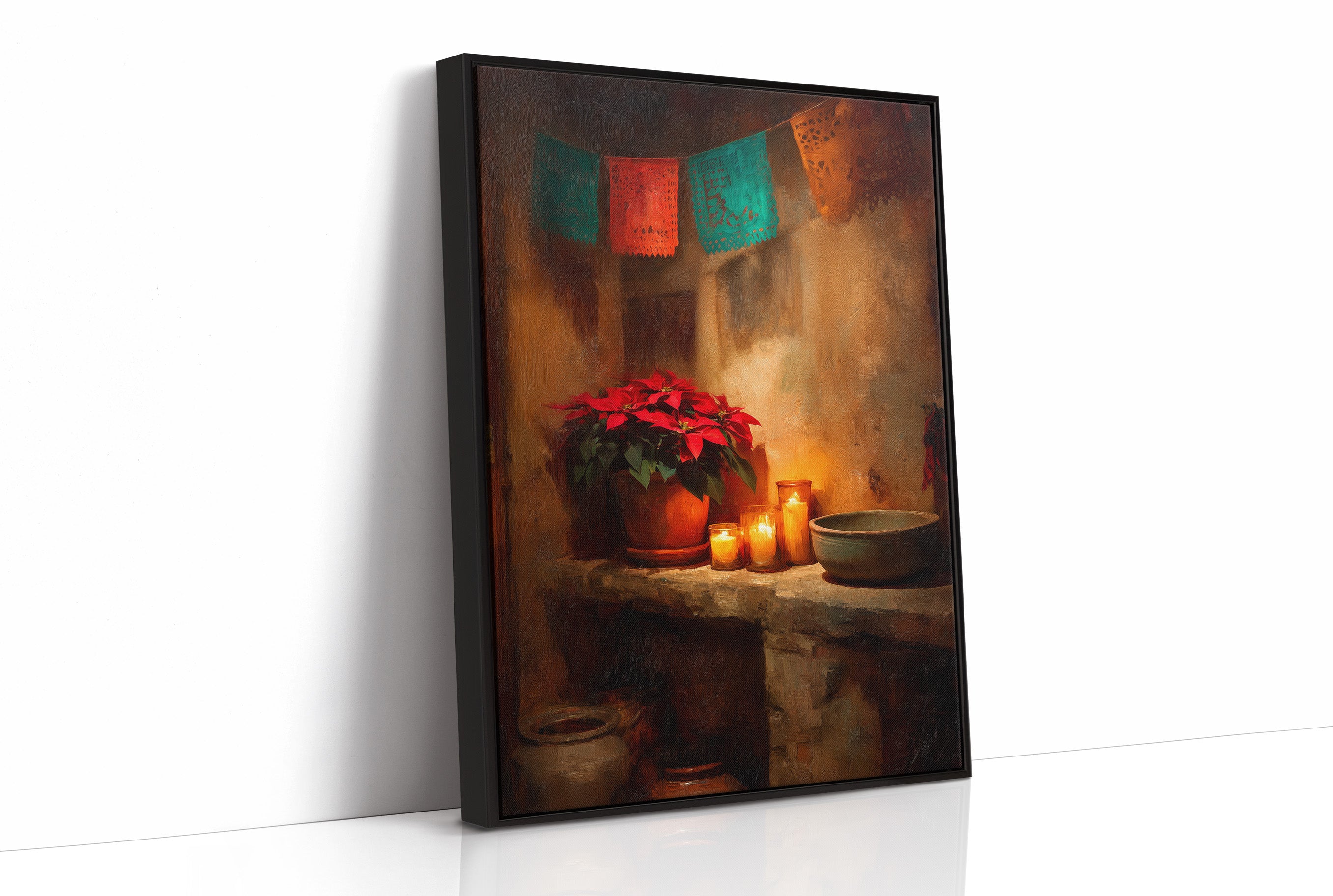 Candlelight Beneath Painted Banners