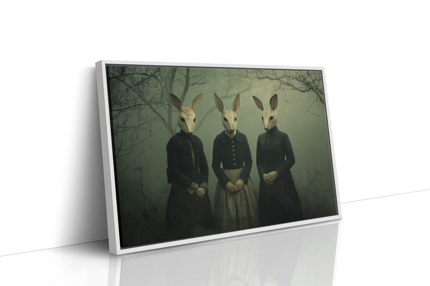 Woodland Sisters In Victorian Attire