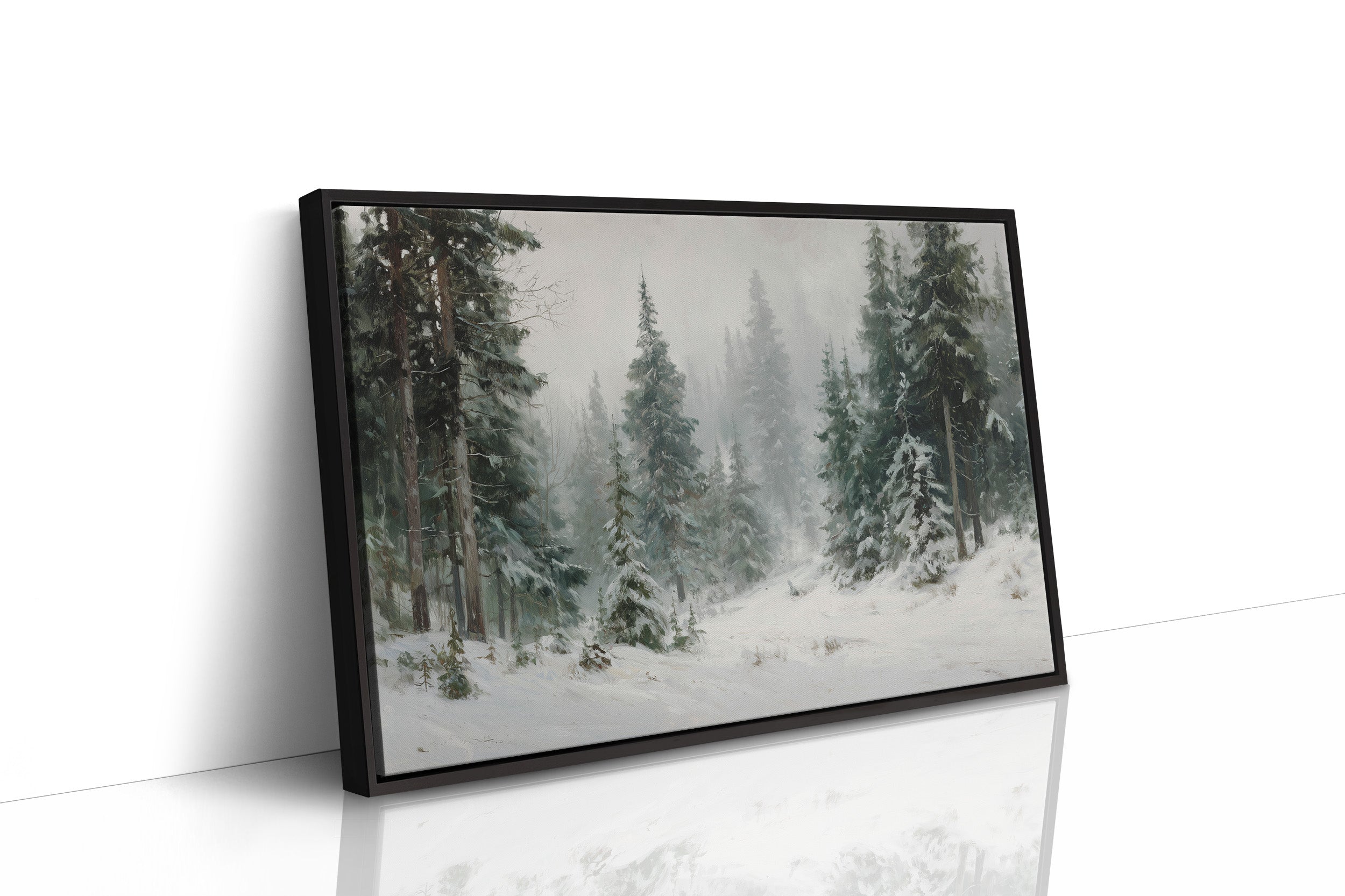 Snow Settles Among Silent Pines