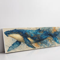 Midnight Whale In Golden Tides