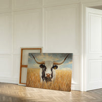 Golden Fields Meet Longhorn's Gaze
