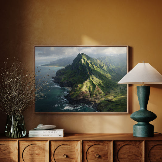 Emerald Peaks Touch Pacific Skies