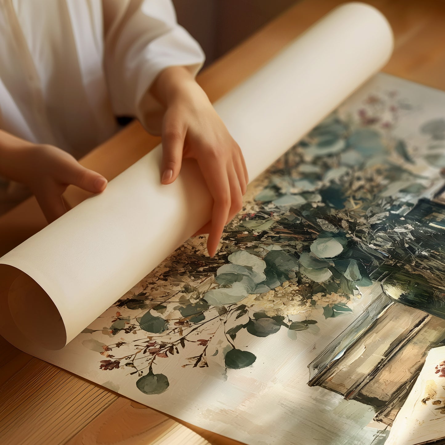 Eucalyptus & Pressed Blooms, Reading Corner