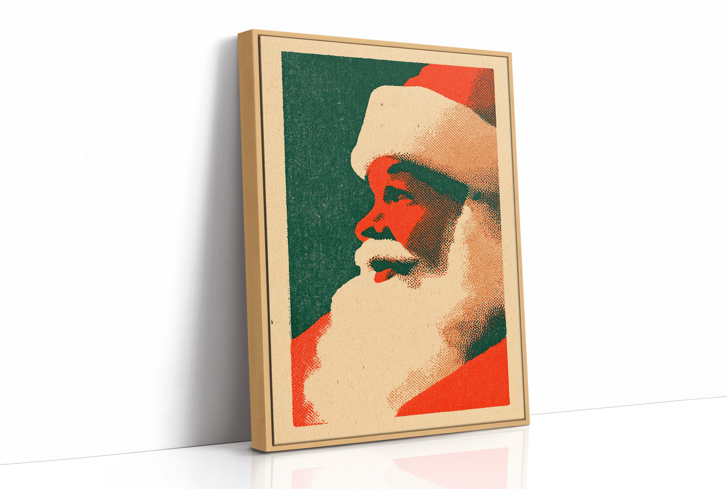 Santa in Profile, Halftone