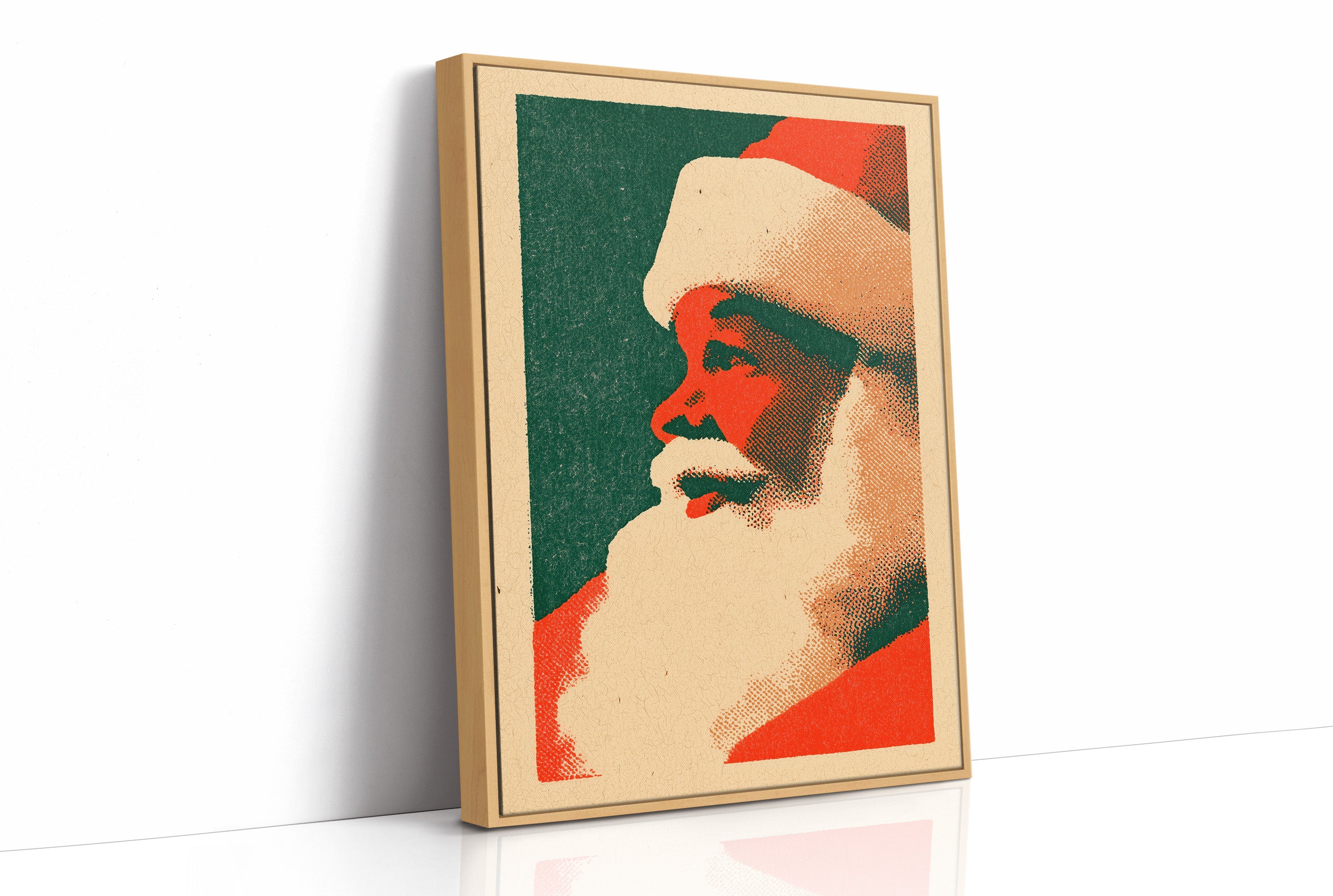 Santa in Profile, Halftone