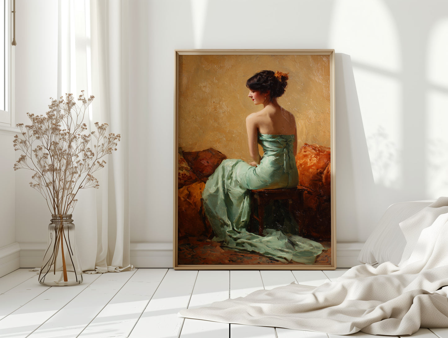 A Moment in Celadon Silk