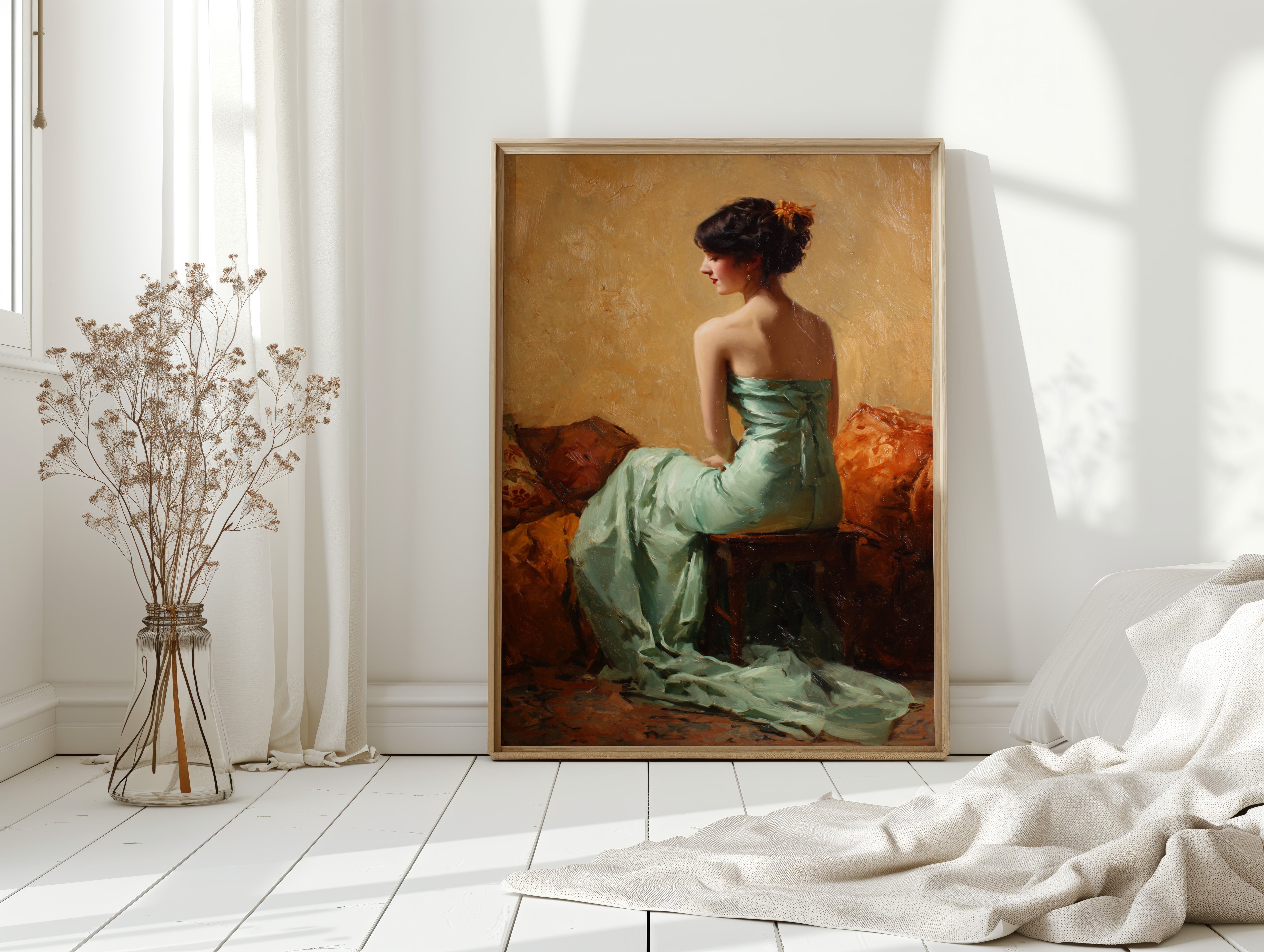 A Moment in Celadon Silk