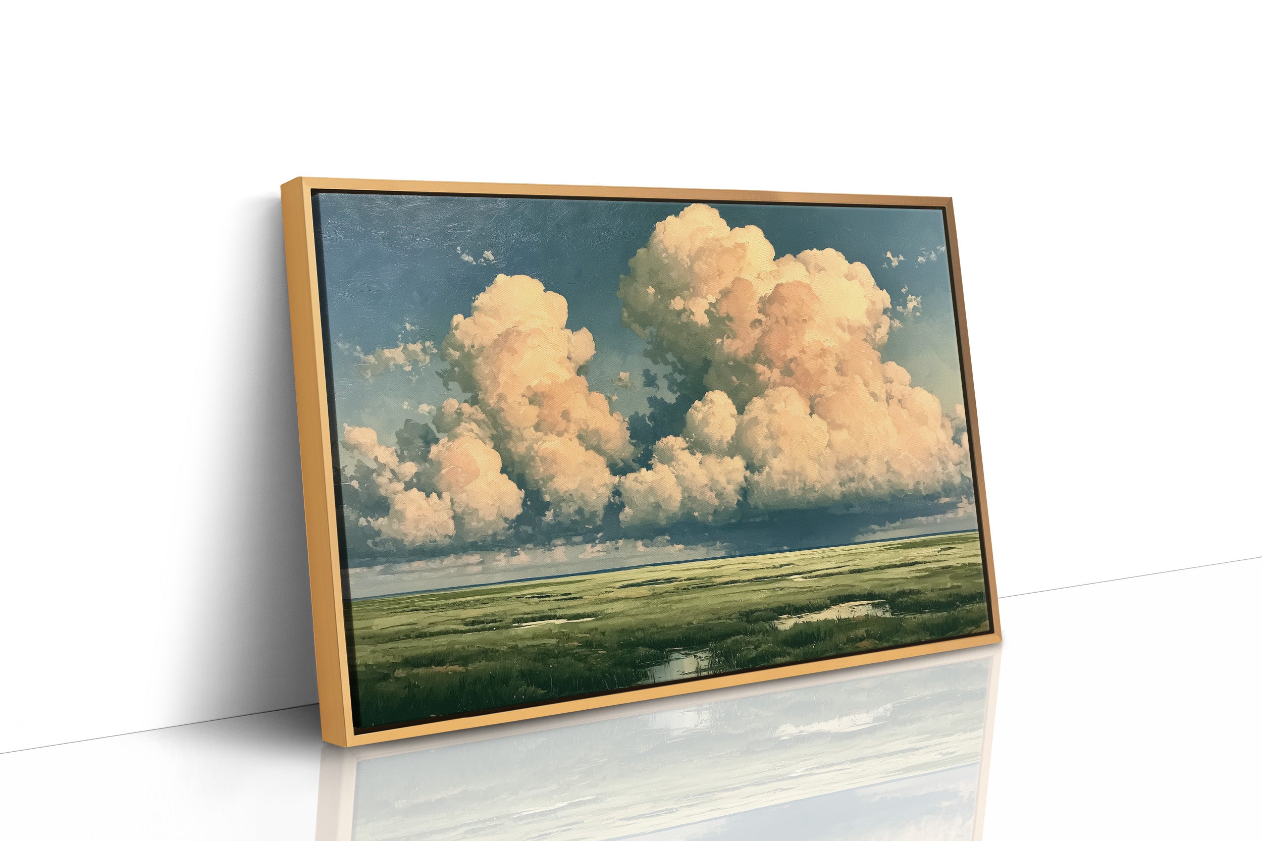 Peach Cloud Over the Marsh