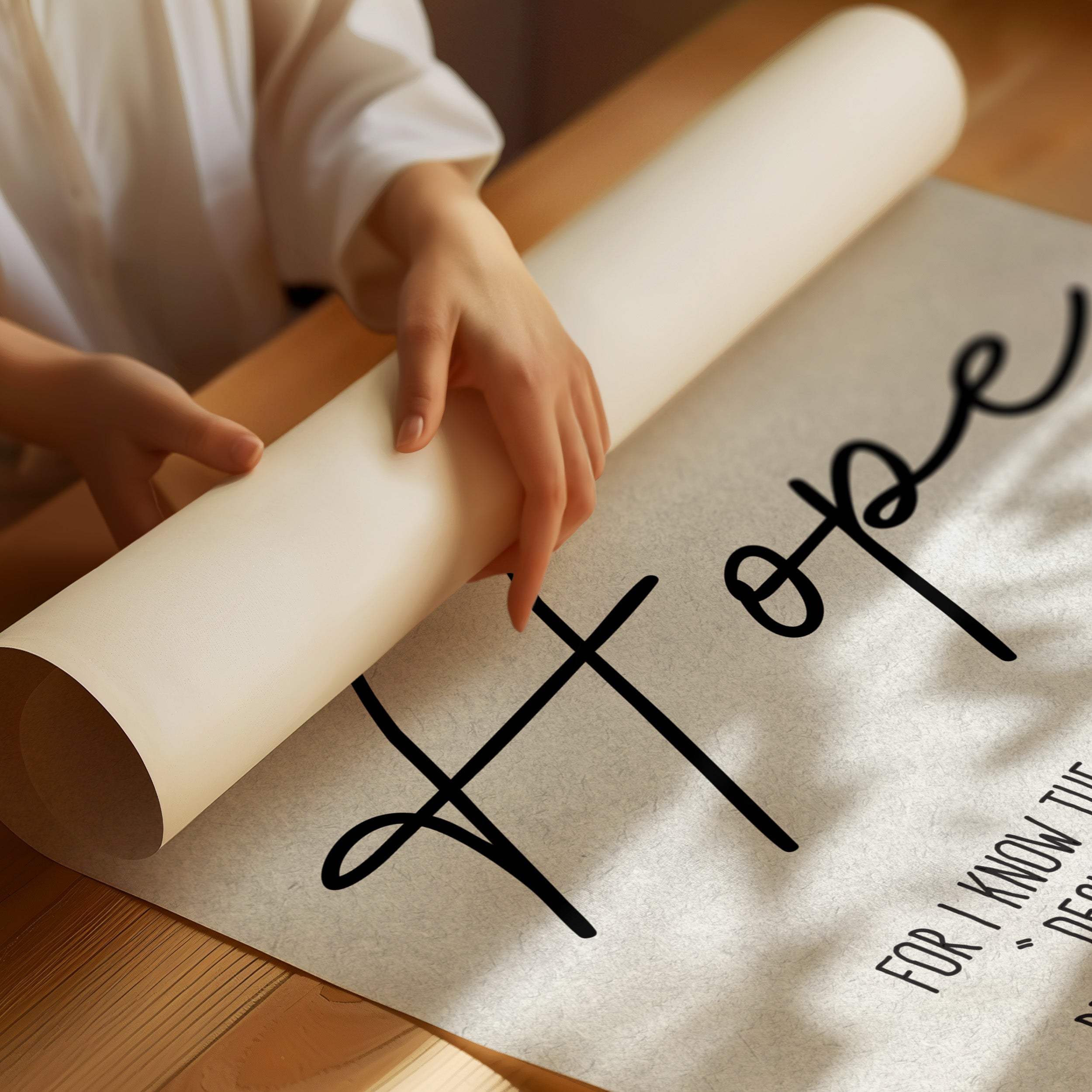 Promises Rest On Wooden Tables