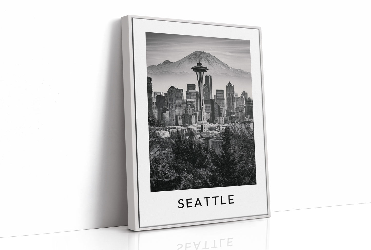 Space Needle, Mountain Backdrop