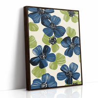 Summer Blossoms Drift In Navy