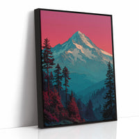 Crimson Sky Over Teal Peak