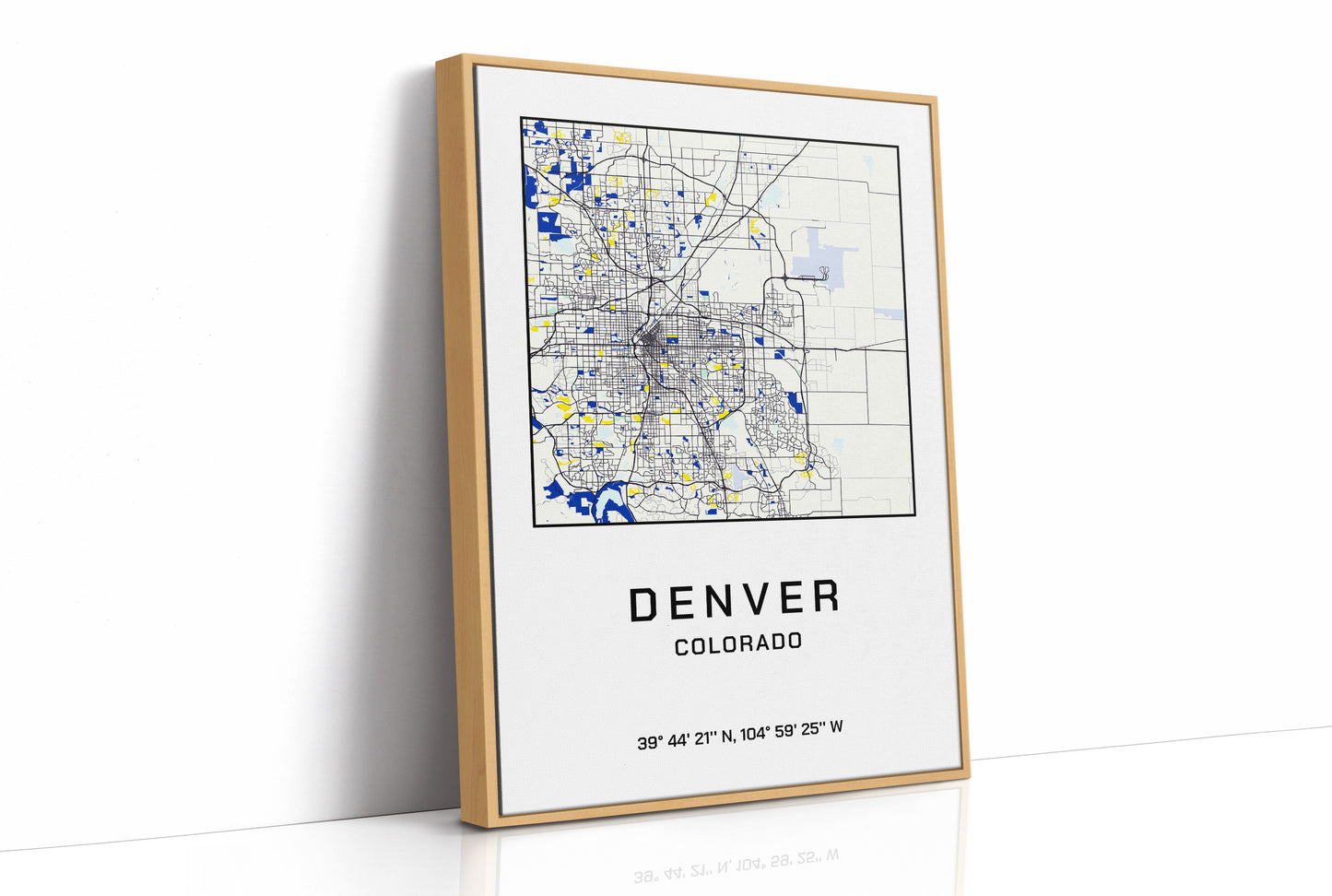 Denver, Mapped in Navy & Gold