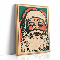 Linocut Santa Portrait