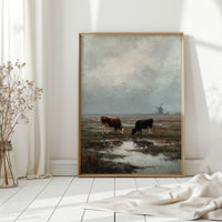 Beneath Clouds, Cows Repose