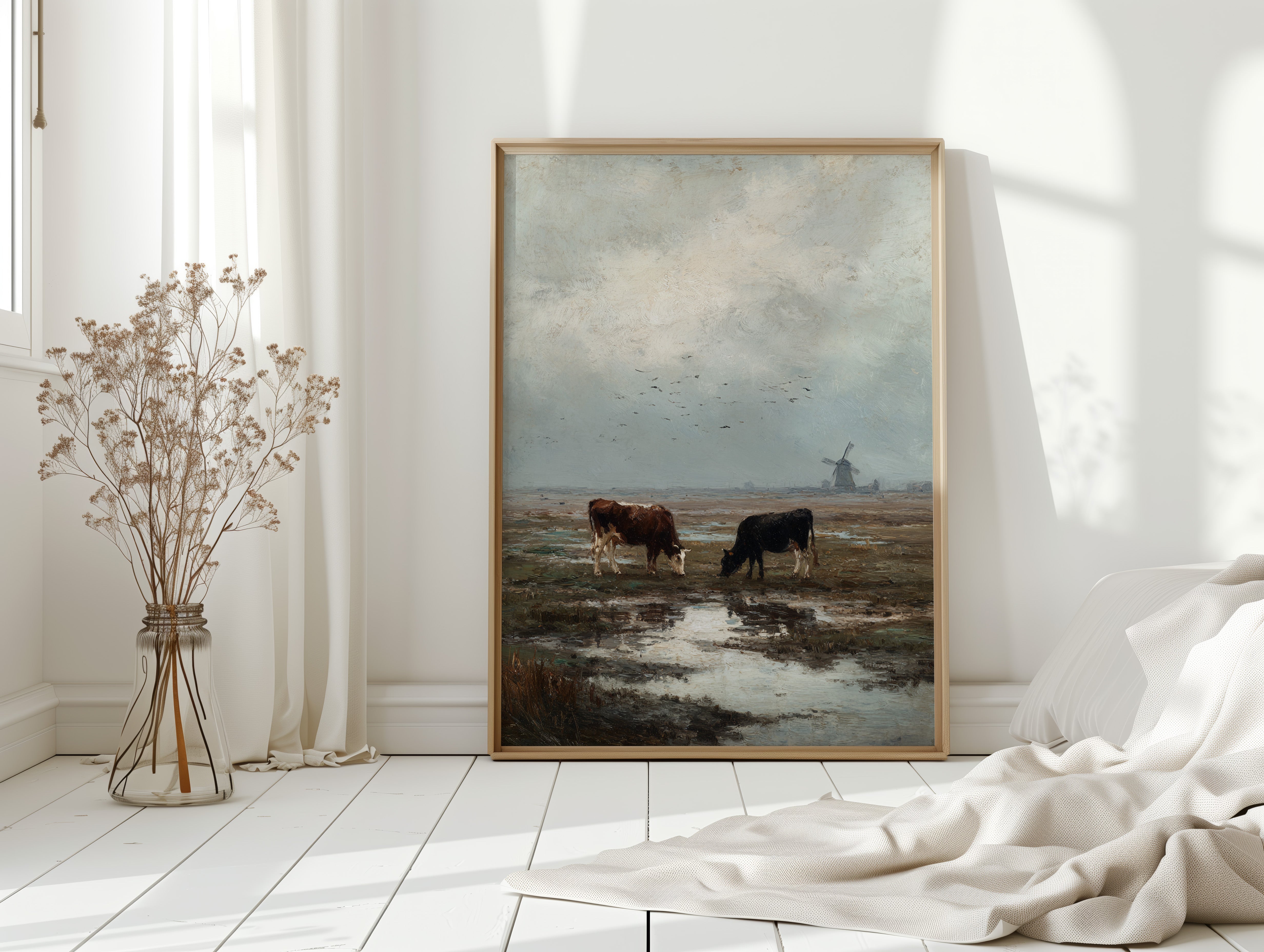 Beneath Clouds, Cows Repose