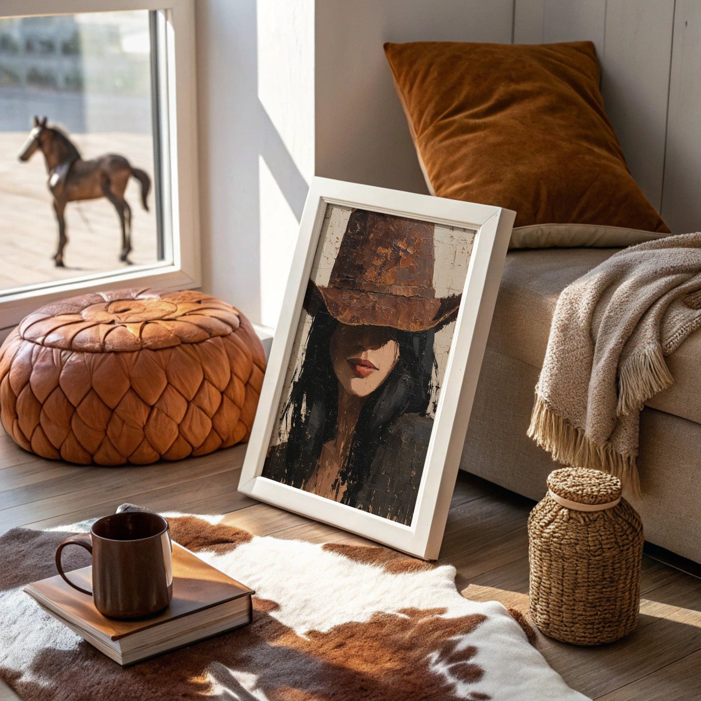 Leather Hat Hides Autumn Secrets