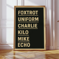Foxtrot Uniform Charlie Kilo Print