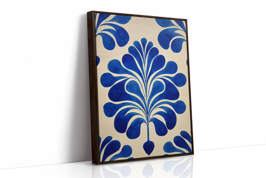 Indigo Petals Dance In Cream