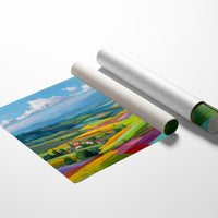 Tuscany Fields Dance In Rainbow Light