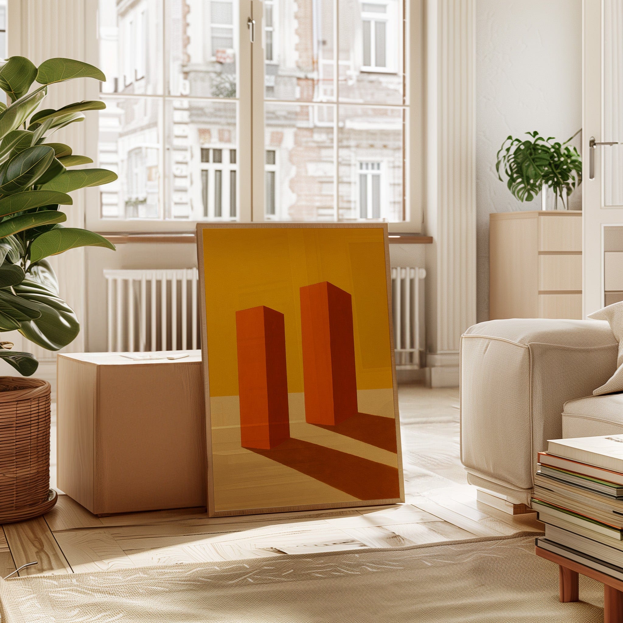 Monoliths Cast Long Desert Shadows