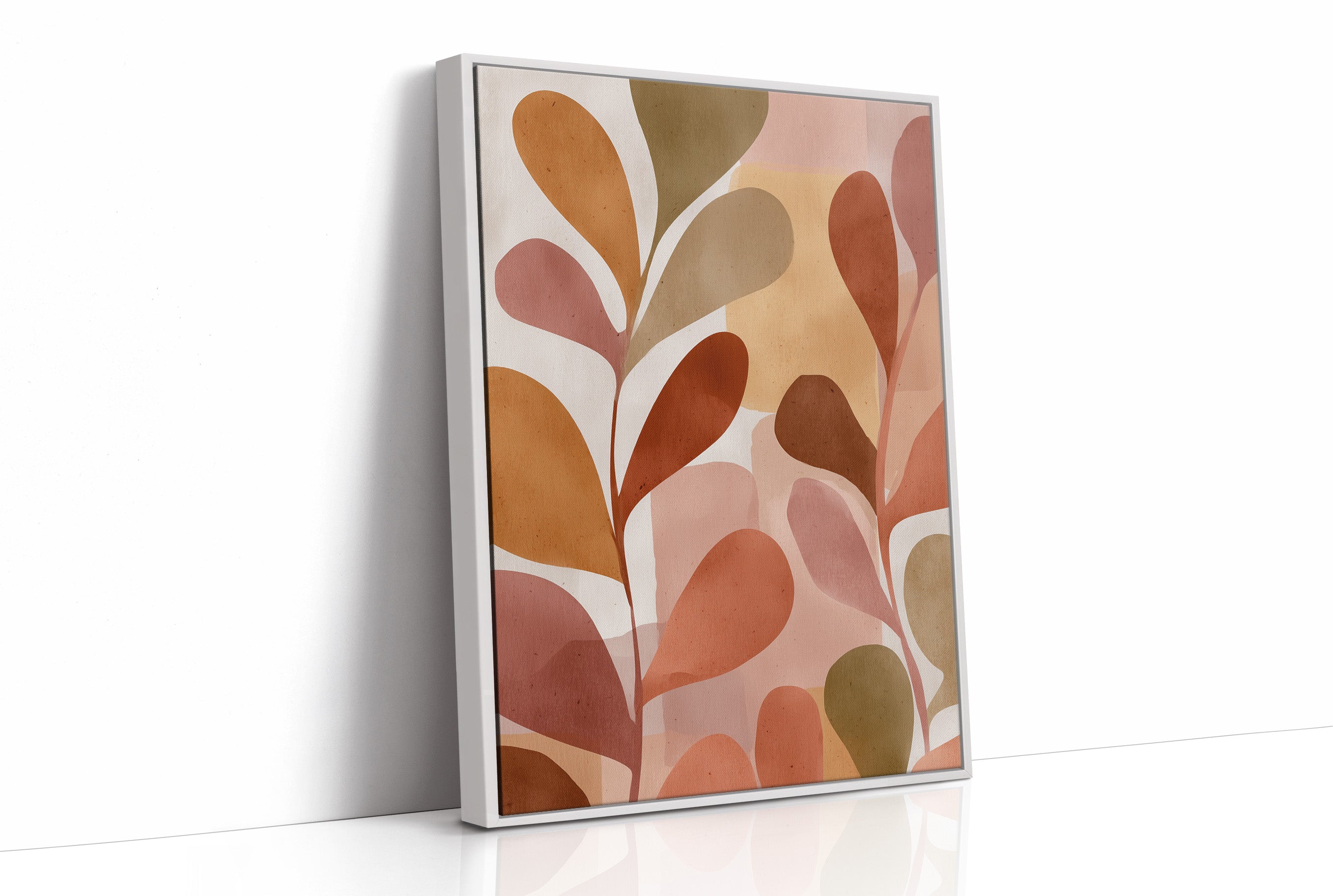 Terracotta Leaves Reach Toward Warmth