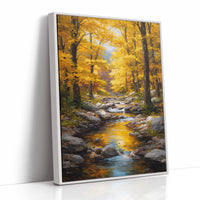 Maple Light Dances On Mountain Stream