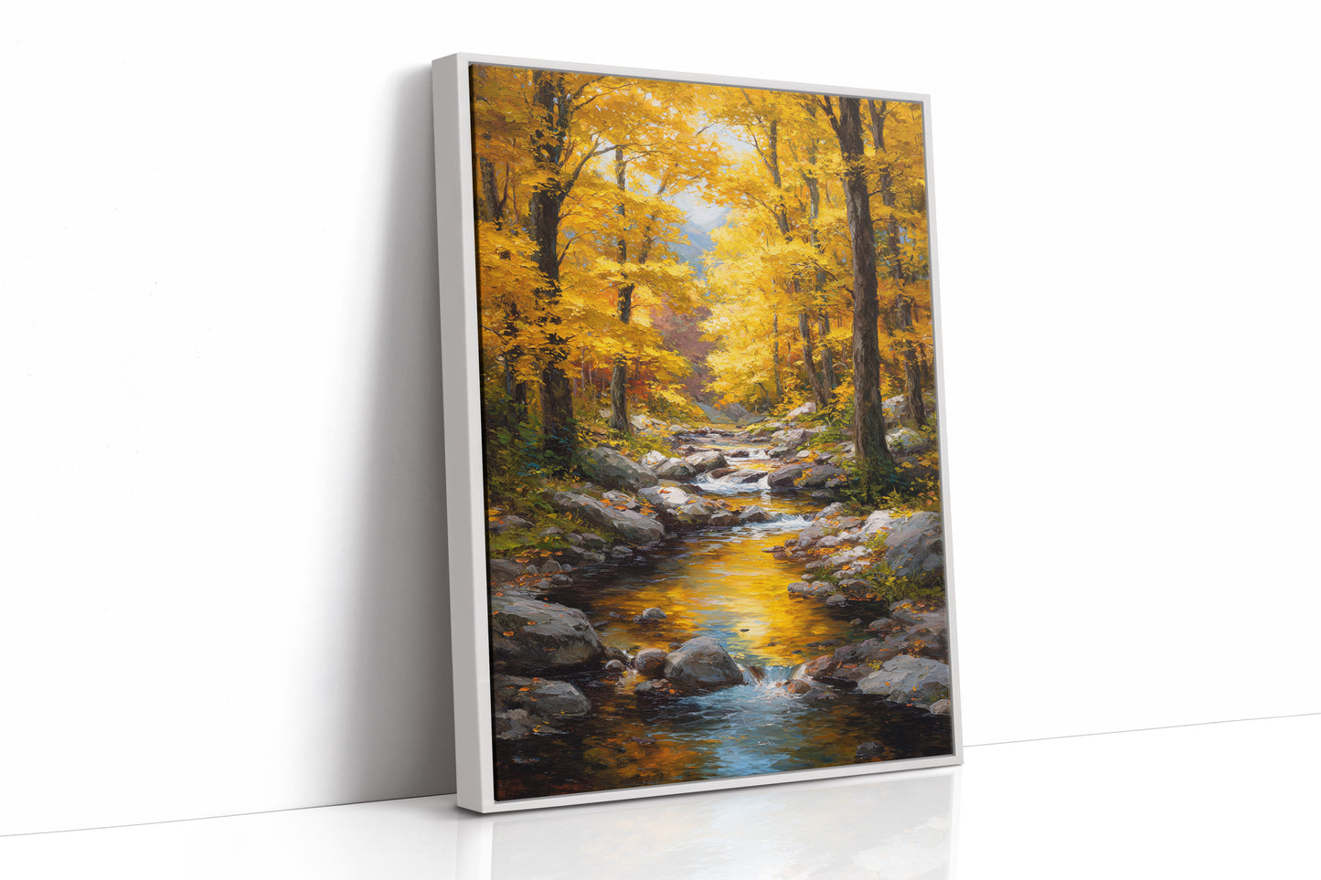 Maple Light Dances On Mountain Stream