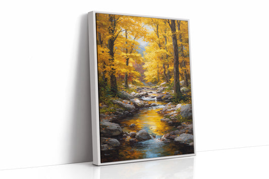 Maple Light Dances On Mountain Stream