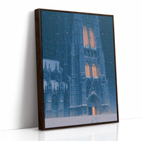 Snowfall at the Cathedral Doors